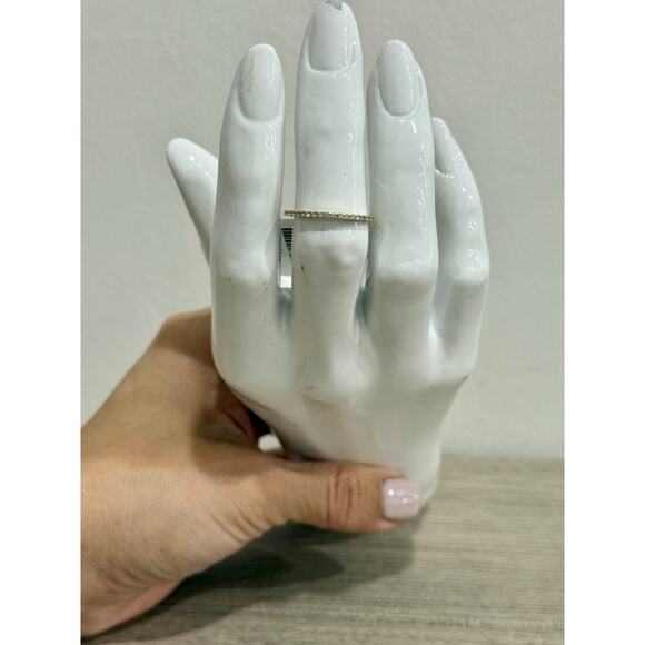 Ring Concierge Stackable Pave Diamond Ring 14k Yellow Gold Women's Size 8.5 - Picture 3 of 7